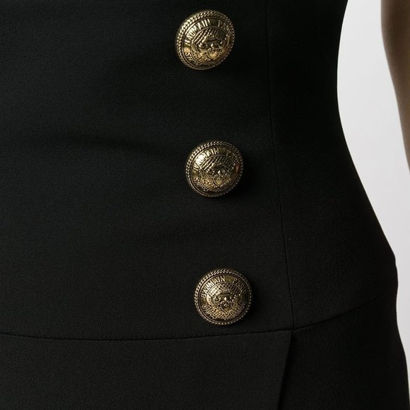 NWT Balmain Short High Waisted Buttoned Wrap Skirt - Picture 2 of 16